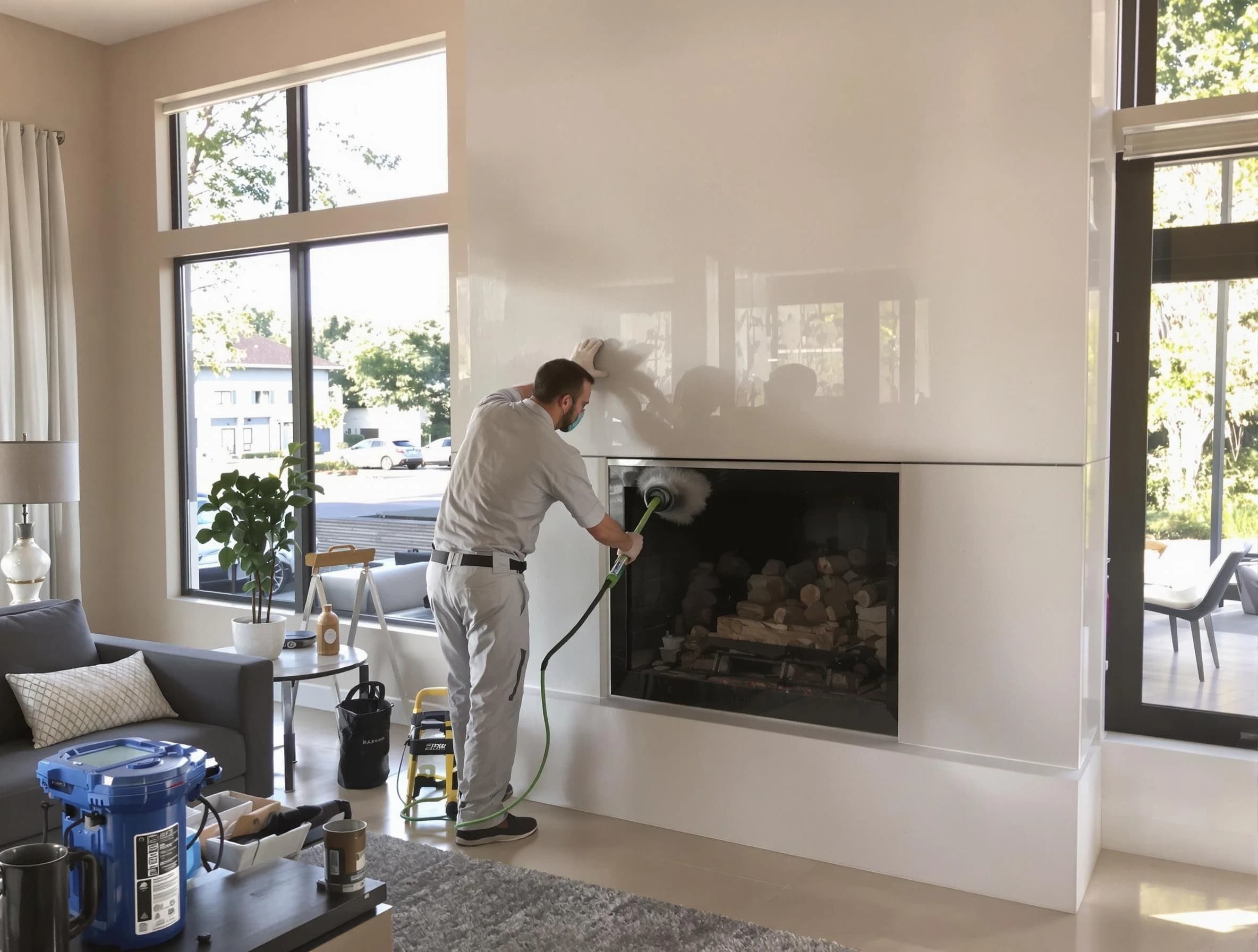 Bluffdale Chimney Sweep performing thorough soot removal in Bluffdale, UT