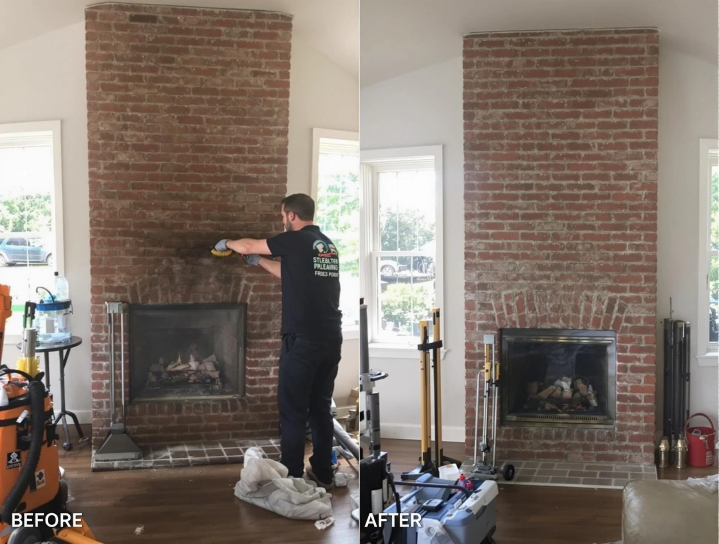 Finished chimney sweeping service by Bluffdale Chimney Sweep in Bluffdale, UT