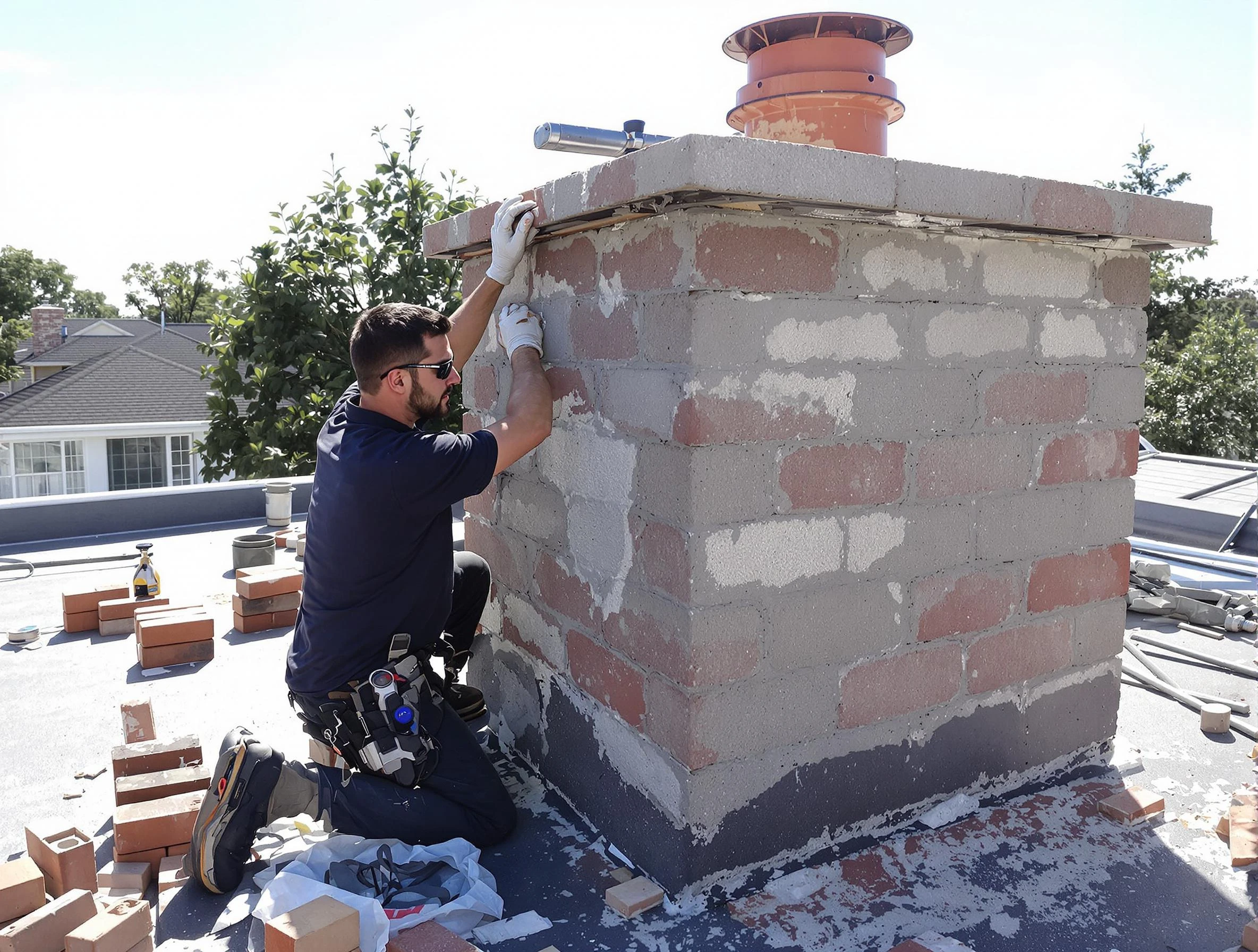 Advanced chimney repair process by Bluffdale Chimney Sweep in Bluffdale, UT