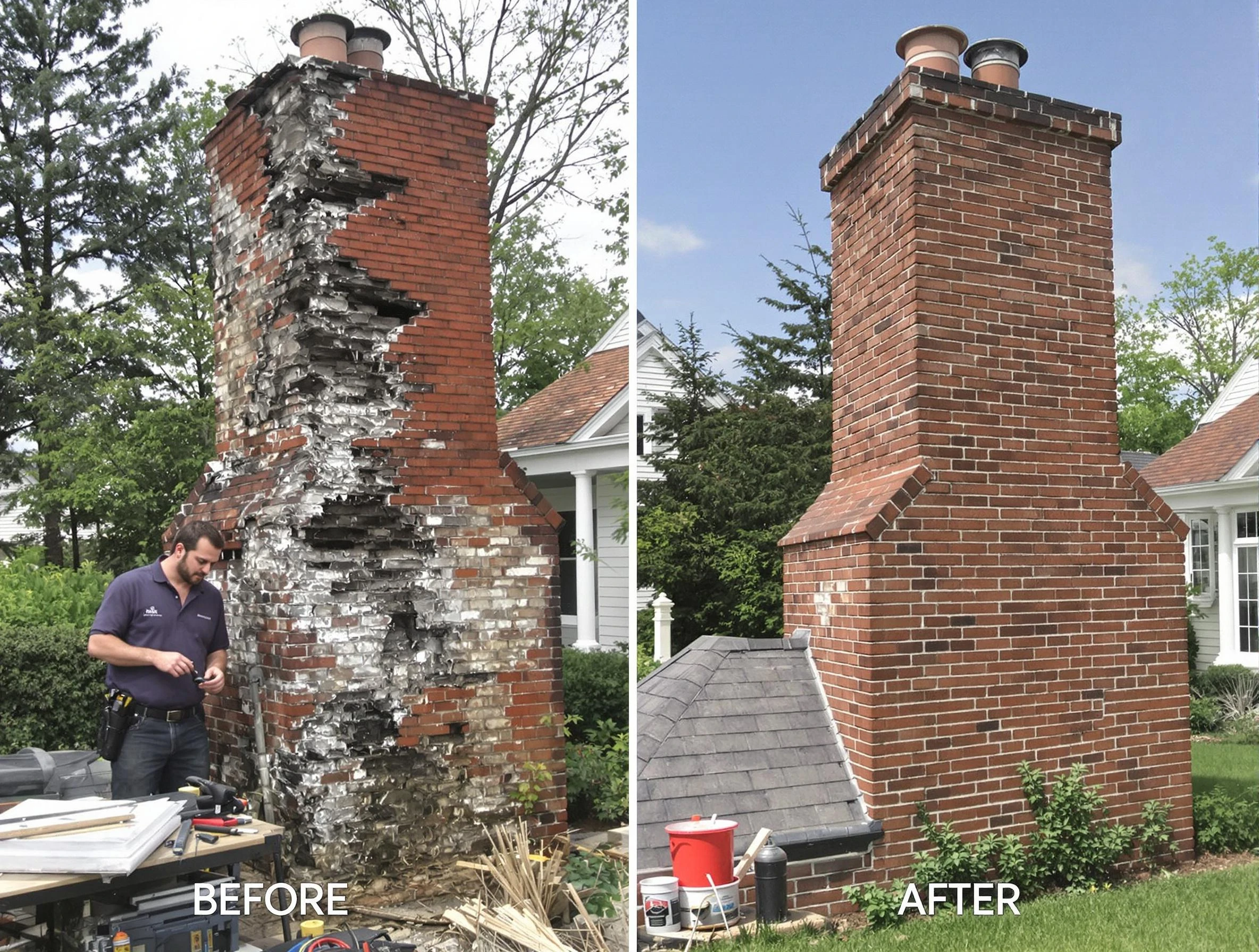 Bluffdale Chimney Sweep performing a full chimney restoration in Bluffdale, UT