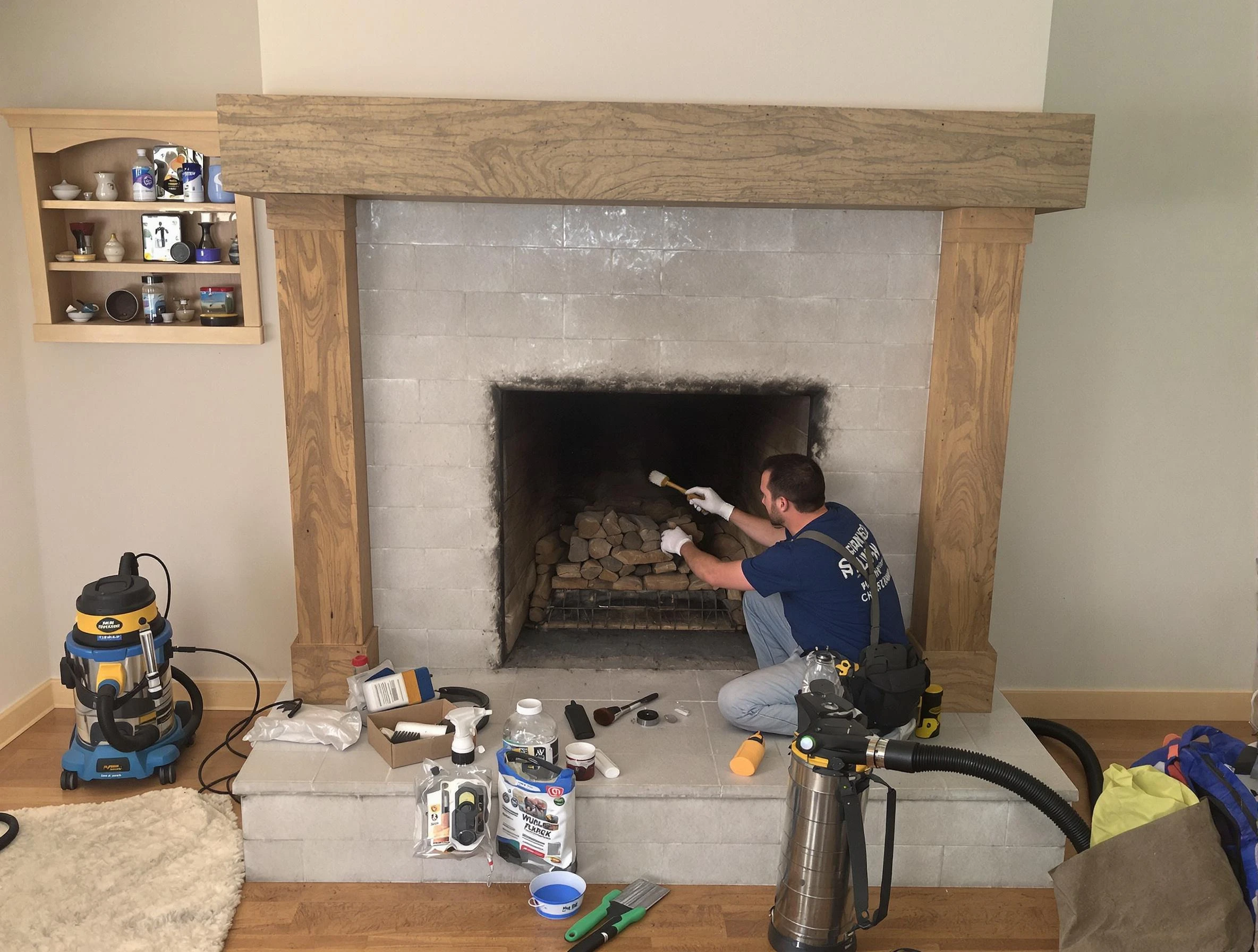 Detailed creosote removal process by Bluffdale Chimney Sweep in Bluffdale, UT