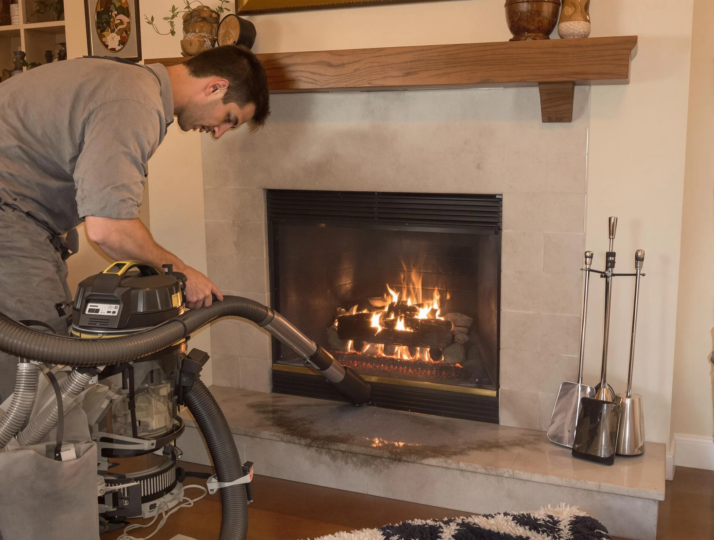Routine fireplace upkeep by Bluffdale Chimney Sweep in Bluffdale, UT